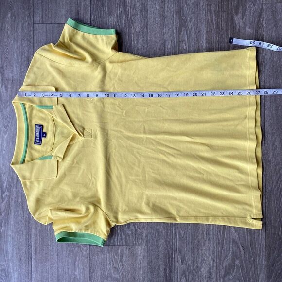 Vilebrequin Men's Yellow Embroidered Logo Short Sleeve Polo Shirt Medium Pastel - Picture 6 of 8